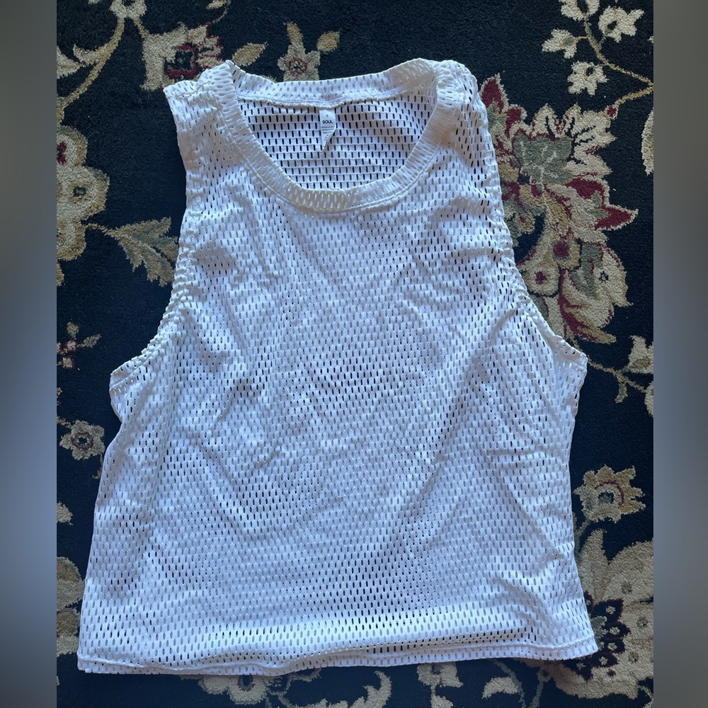 SOUL by soulcycle mesh crop tank